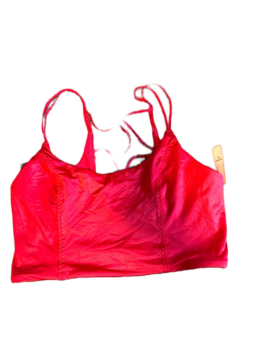 Victoria’s Secret Bombshell Seamless Stretch Red Satiny Bralette NWT Small